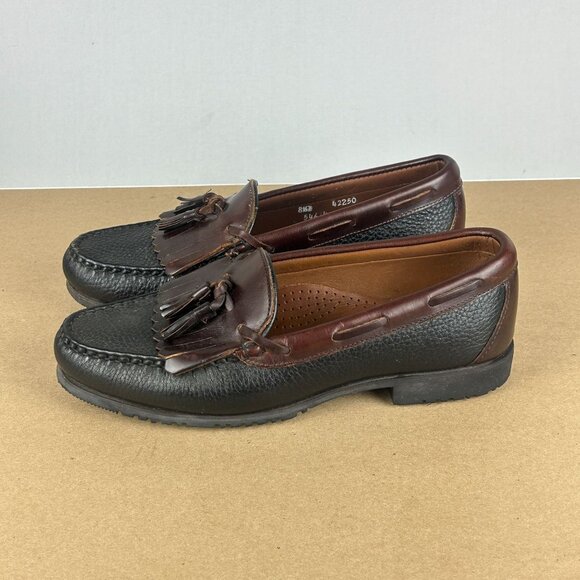 Allen Edmonds Nashua Tassel Loafers Mens 8.5 Brown Leather Slip On Dress Shoe - Picture 1 of 10